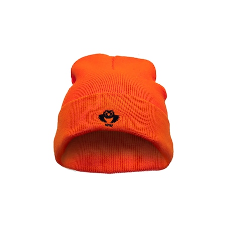 2W International High Viz Knitted Cap with Reflective Stripes, Orange KCO-11